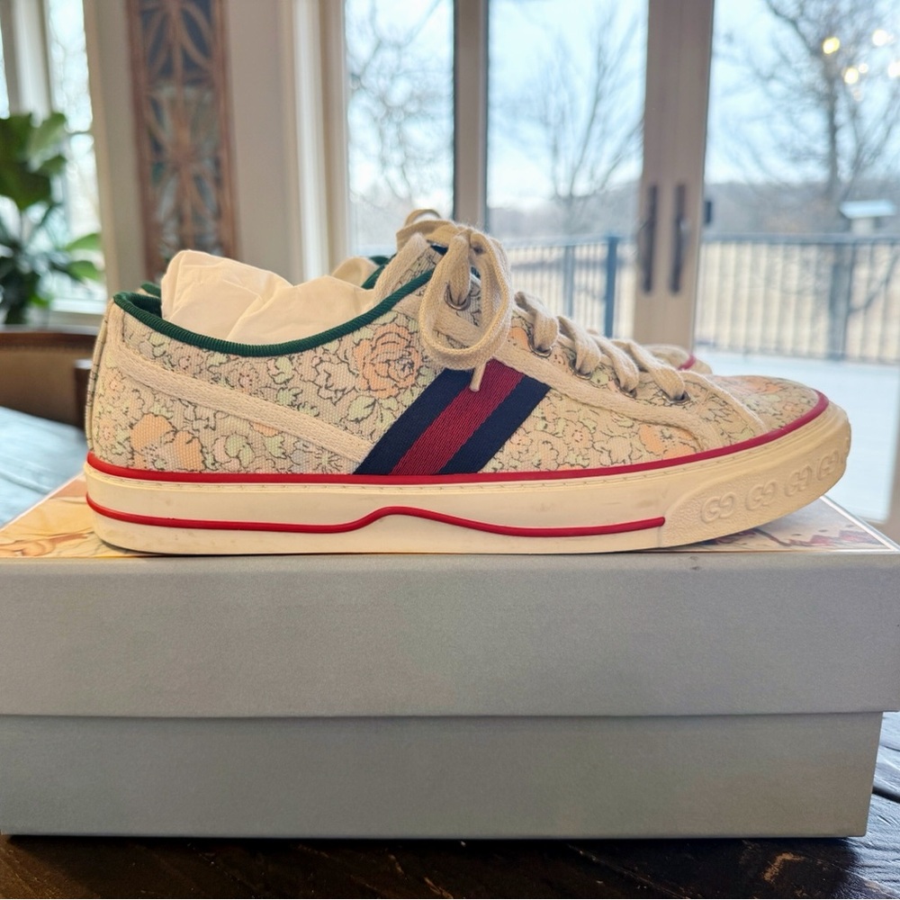 Gucci Women’s Tennis 1977 Sneaker - Floral Mint Green